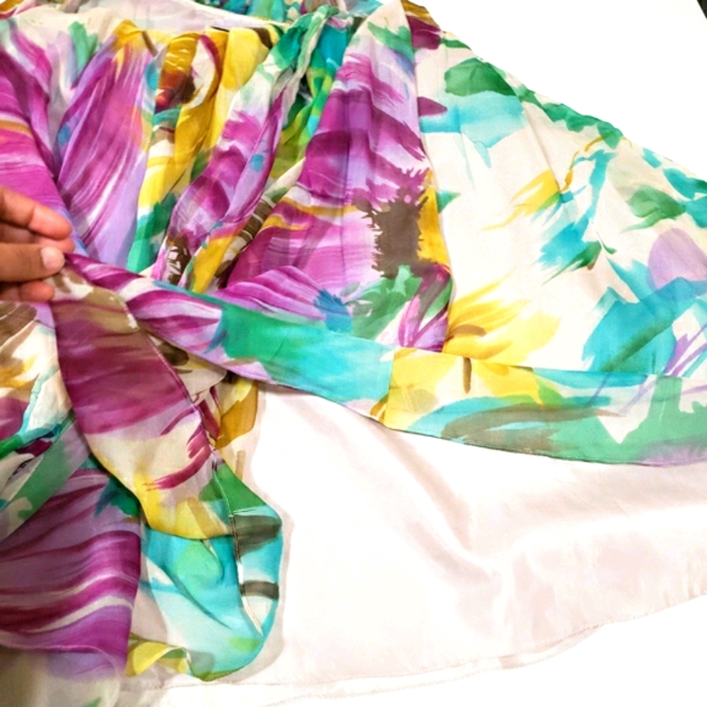 Jones New York Dress floral, 100% Silk - Picture 16 of 16